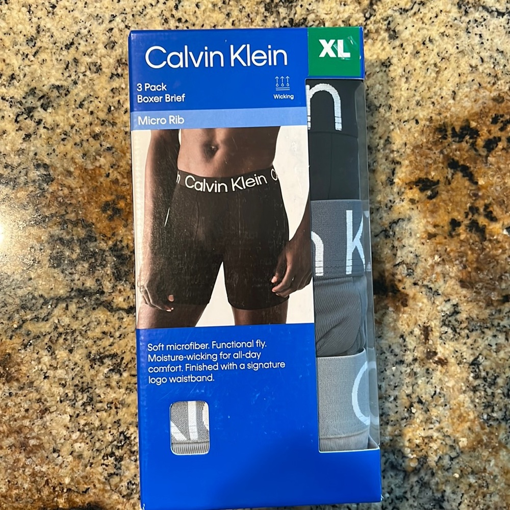 XL Calvin Klein Micro Rib Boxer Brief